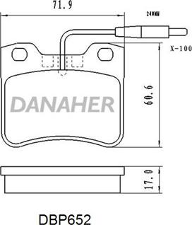 Danaher DBP652 - Гальмівні колодки, дискові гальма autozip.com.ua