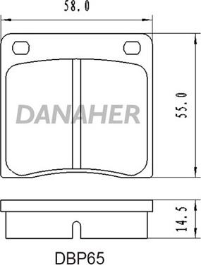 Danaher DBP65 - Гальмівні колодки, дискові гальма autozip.com.ua