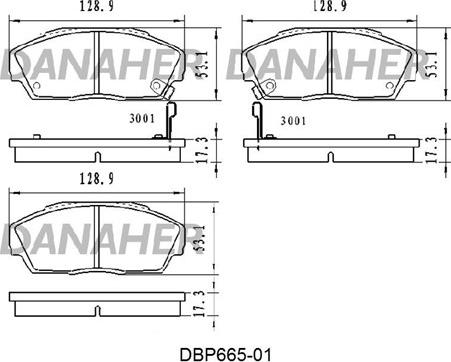 Danaher DBP665-01 - Гальмівні колодки, дискові гальма autozip.com.ua