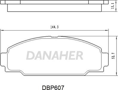 Danaher DBP607 - Гальмівні колодки, дискові гальма autozip.com.ua