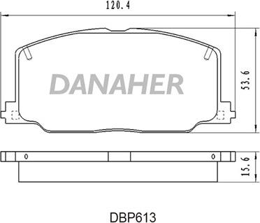 Danaher DBP613 - Гальмівні колодки, дискові гальма autozip.com.ua