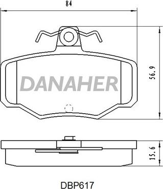Danaher DBP617 - Гальмівні колодки, дискові гальма autozip.com.ua
