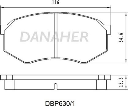 Danaher DBP630/1 - Гальмівні колодки, дискові гальма autozip.com.ua