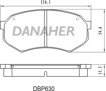 Danaher DBP630 - Гальмівні колодки, дискові гальма autozip.com.ua
