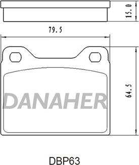 Danaher DBP63 - Гальмівні колодки, дискові гальма autozip.com.ua