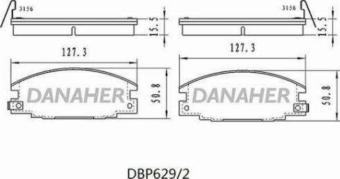 Danaher DBP629/2 - Гальмівні колодки, дискові гальма autozip.com.ua