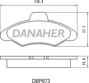 Danaher DBP673 - Гальмівні колодки, дискові гальма autozip.com.ua