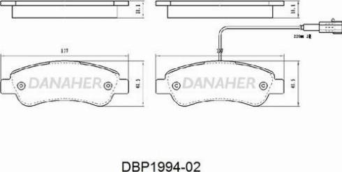 Danaher DBP1994-02 - Гальмівні колодки, дискові гальма autozip.com.ua