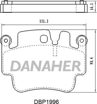 Danaher DBP1996 - Гальмівні колодки, дискові гальма autozip.com.ua