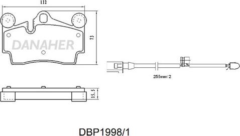 Danaher DBP1998/1 - Гальмівні колодки, дискові гальма autozip.com.ua