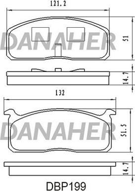 Danaher DBP199 - Гальмівні колодки, дискові гальма autozip.com.ua