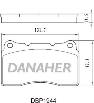Danaher DBP1944 - Гальмівні колодки, дискові гальма autozip.com.ua
