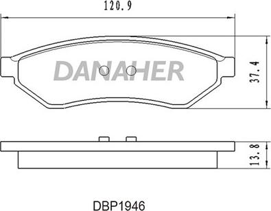 Danaher DBP1946 - Гальмівні колодки, дискові гальма autozip.com.ua