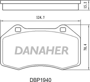 Danaher DBP1940 - Гальмівні колодки, дискові гальма autozip.com.ua