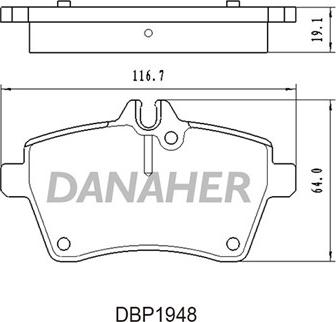 Danaher DBP1948 - Гальмівні колодки, дискові гальма autozip.com.ua