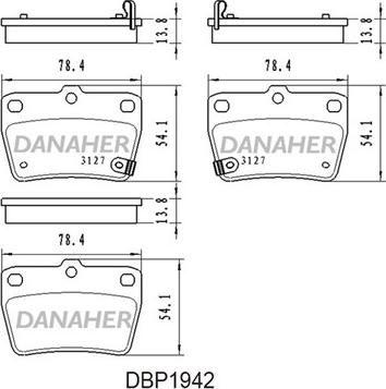 Danaher DBP1942 - Гальмівні колодки, дискові гальма autozip.com.ua