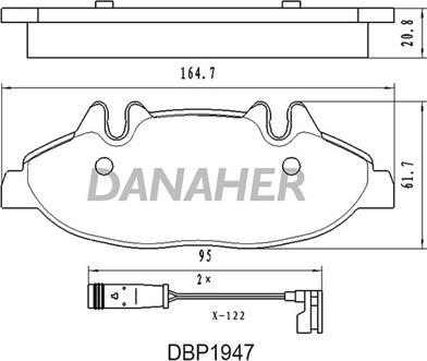 Danaher DBP1947 - Гальмівні колодки, дискові гальма autozip.com.ua