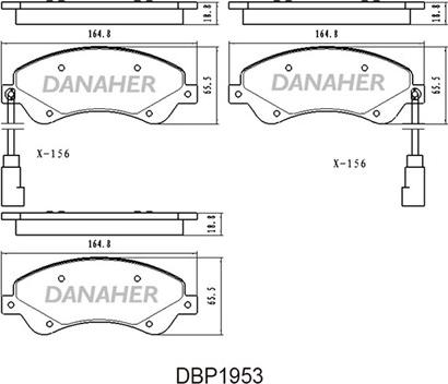 Danaher DBP1953 - Гальмівні колодки, дискові гальма autozip.com.ua