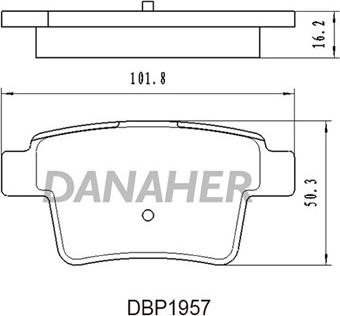 Danaher DBP1957 - Гальмівні колодки, дискові гальма autozip.com.ua