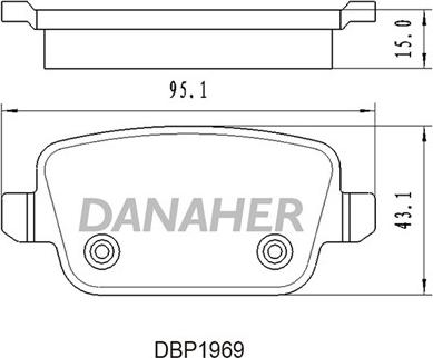 Danaher DBP1969 - Гальмівні колодки, дискові гальма autozip.com.ua
