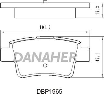 Danaher DBP1965 - Гальмівні колодки, дискові гальма autozip.com.ua