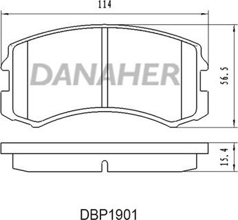 Danaher DBP1901 - Гальмівні колодки, дискові гальма autozip.com.ua