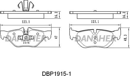 Danaher DBP1915/1 - Гальмівні колодки, дискові гальма autozip.com.ua