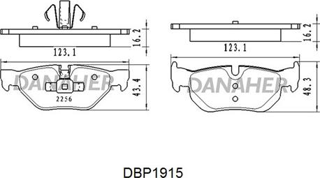 Danaher DBP1915 - Гальмівні колодки, дискові гальма autozip.com.ua