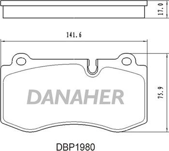Danaher DBP1980 - Гальмівні колодки, дискові гальма autozip.com.ua