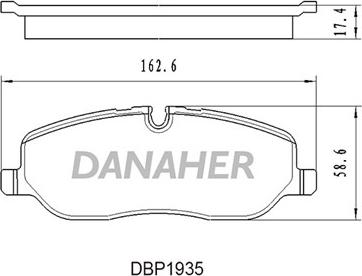 Danaher DBP1935 - Гальмівні колодки, дискові гальма autozip.com.ua