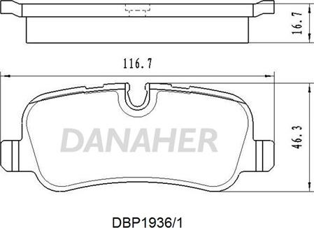 Danaher DBP1936/1 - Гальмівні колодки, дискові гальма autozip.com.ua