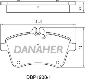 Danaher DBP1938/1 - Гальмівні колодки, дискові гальма autozip.com.ua