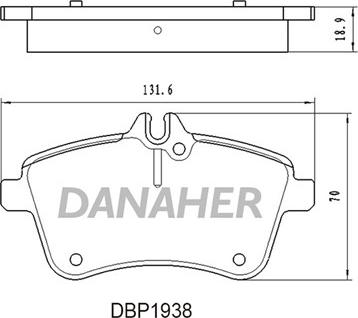Danaher DBP1938 - Гальмівні колодки, дискові гальма autozip.com.ua