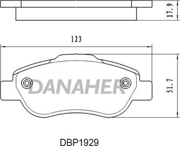 Danaher DBP1929 - Гальмівні колодки, дискові гальма autozip.com.ua