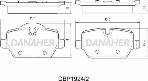 Danaher DBP1924/2 - Гальмівні колодки, дискові гальма autozip.com.ua