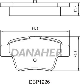 Danaher DBP1926 - Гальмівні колодки, дискові гальма autozip.com.ua