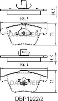 Danaher DBP1922/2 - Гальмівні колодки, дискові гальма autozip.com.ua