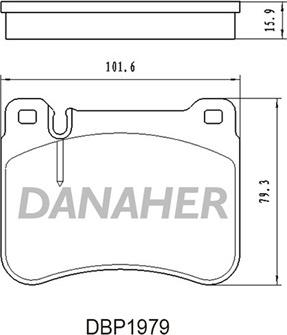 Danaher DBP1979 - Гальмівні колодки, дискові гальма autozip.com.ua