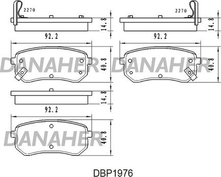 Danaher DBP1976 - Гальмівні колодки, дискові гальма autozip.com.ua