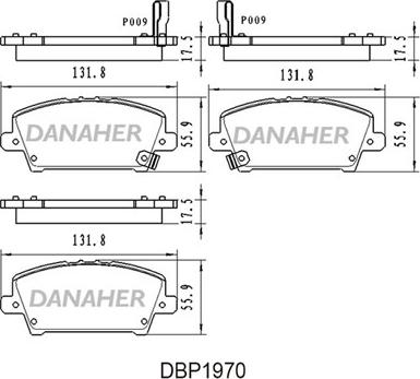 Danaher DBP1970 - Гальмівні колодки, дискові гальма autozip.com.ua