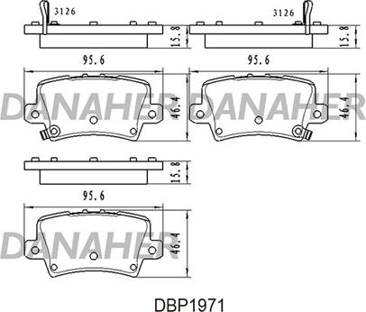 Danaher DBP1971 - Гальмівні колодки, дискові гальма autozip.com.ua