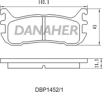 Danaher DBP1452/1 - Гальмівні колодки, дискові гальма autozip.com.ua