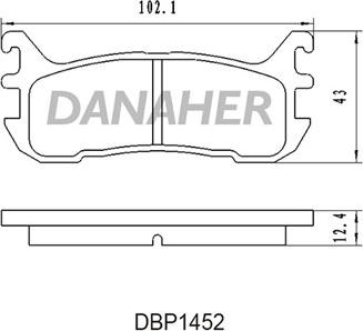 Danaher DBP1452 - Гальмівні колодки, дискові гальма autozip.com.ua