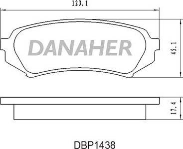 Danaher DBP1438 - Гальмівні колодки, дискові гальма autozip.com.ua