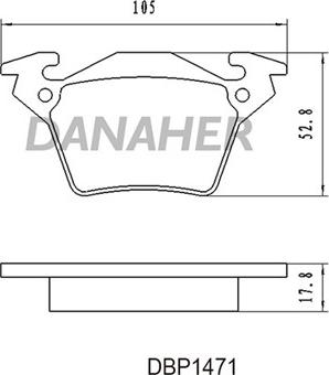 Danaher DBP1471 - Гальмівні колодки, дискові гальма autozip.com.ua