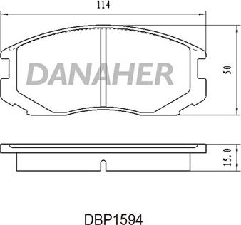 Danaher DBP1594 - Гальмівні колодки, дискові гальма autozip.com.ua
