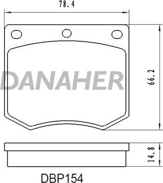 Danaher DBP154 - Гальмівні колодки, дискові гальма autozip.com.ua