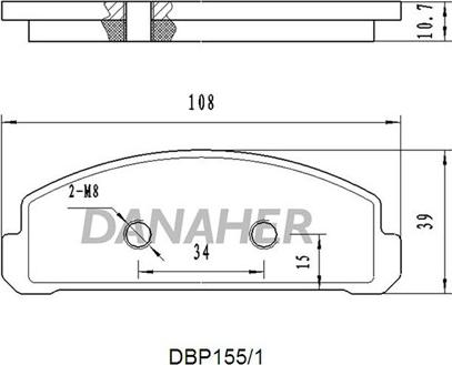 Danaher DBP155/1 - Гальмівні колодки, дискові гальма autozip.com.ua