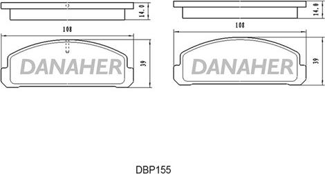 Danaher DBP155 - Гальмівні колодки, дискові гальма autozip.com.ua