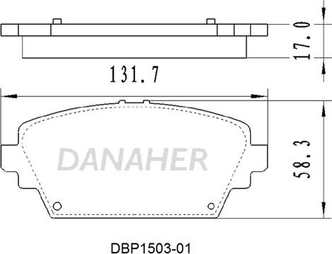 Danaher DBP1503-01 - Гальмівні колодки, дискові гальма autozip.com.ua